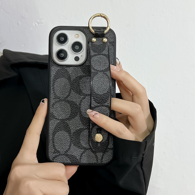 Klasický kryt na iPhone s držákem, černý – SW240330
