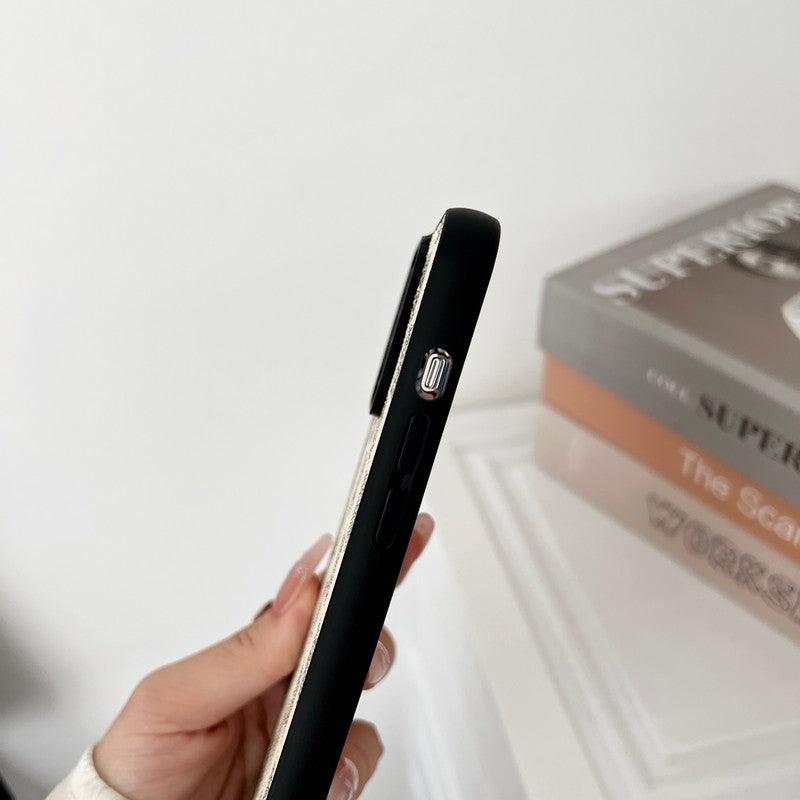 Luxusní Black & Bílé Crossbody pouzdro na iPhone