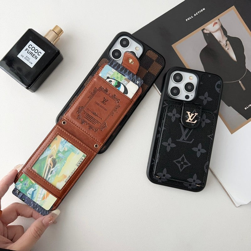 ラグジュアリークラシックカードバッグiPhoneケース