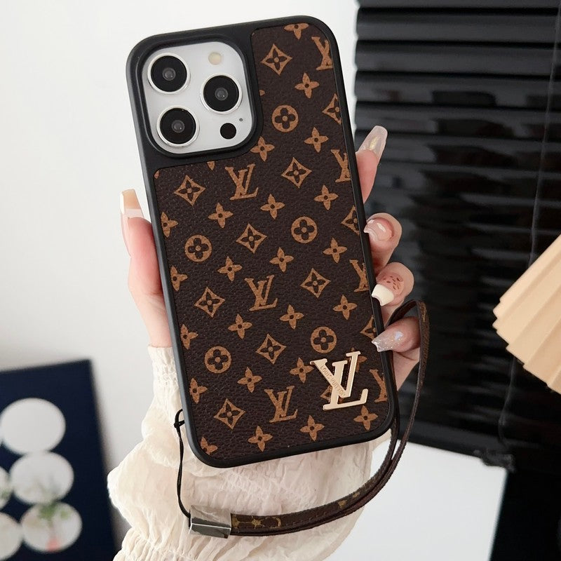 Luxusné klasické hnedé puzdro na iPhone