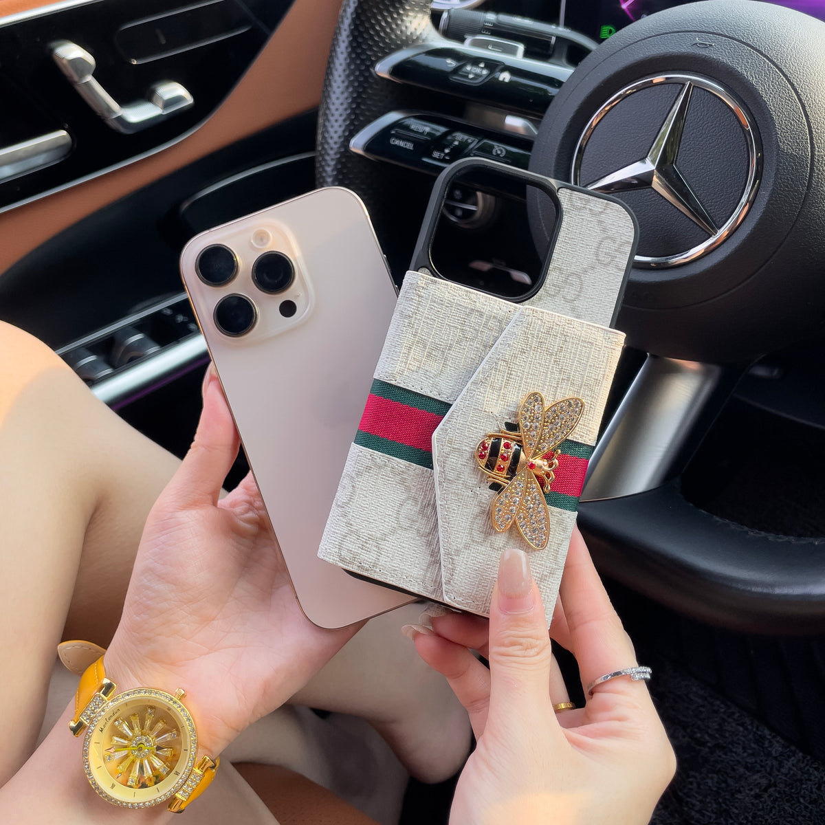 Husă Premium Advanced Crossbody pentru iPhone cu suport pentru card & Curea de umăr
