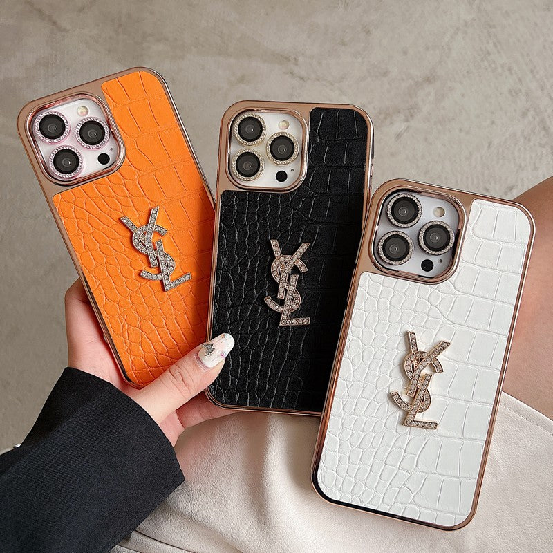 セイントカラー レザー ローズゴールド iPhone ケース