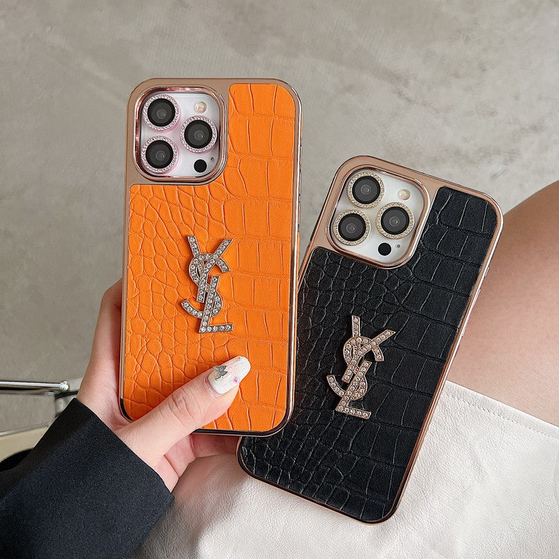セイントカラー レザー ローズゴールド iPhone ケース