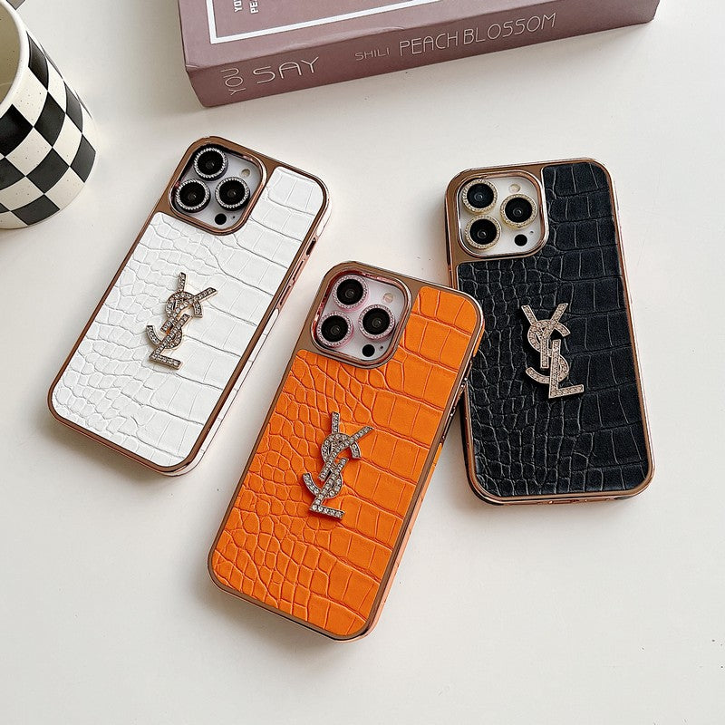 セイントカラー レザー ローズゴールド iPhone ケース