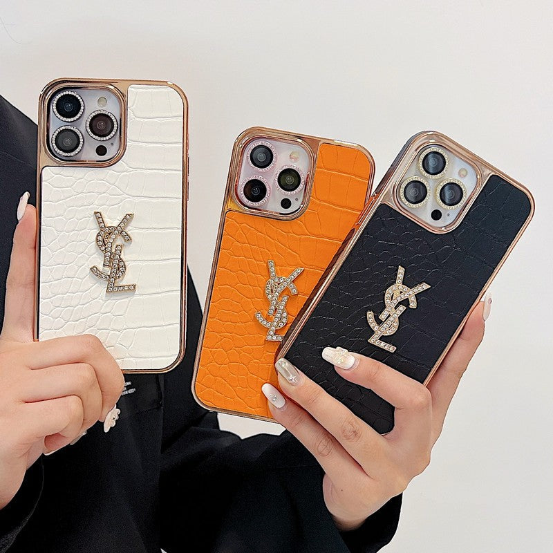 セイントカラー レザー ローズゴールド iPhone ケース