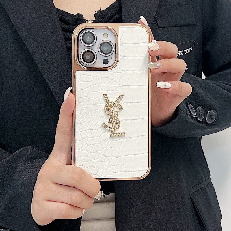 セイントカラー レザー ローズゴールド iPhone ケース