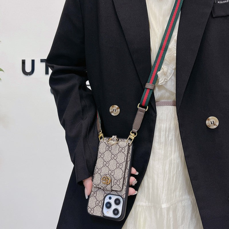 Luksus kortveske Classic Chain iPhone-deksel