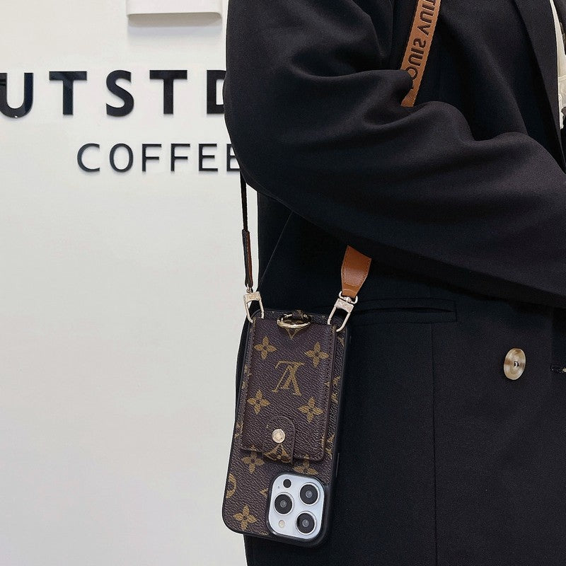 Luksus kortveske Classic Chain iPhone-deksel