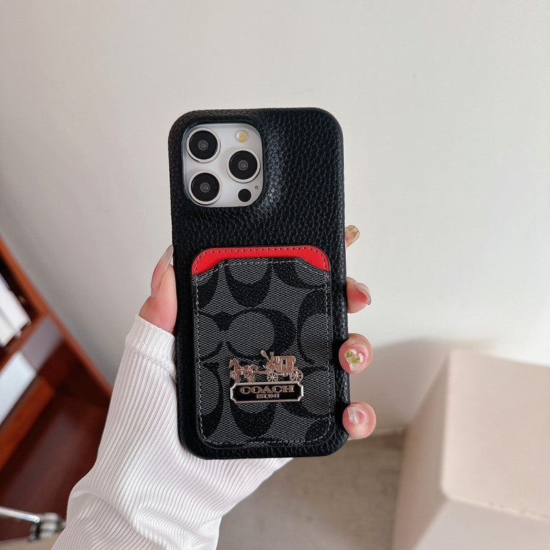 Klasické pouzdro na karty, kožené pouzdro na iPhone