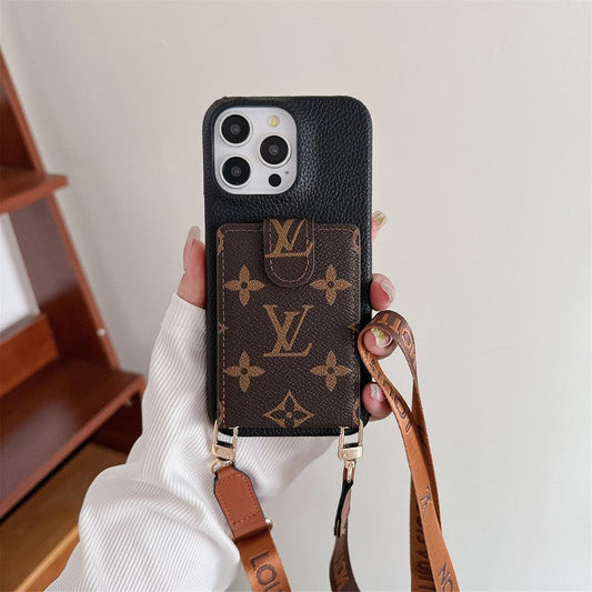 Luxusní Card Bag Crossbody Chain Case na iPhone
