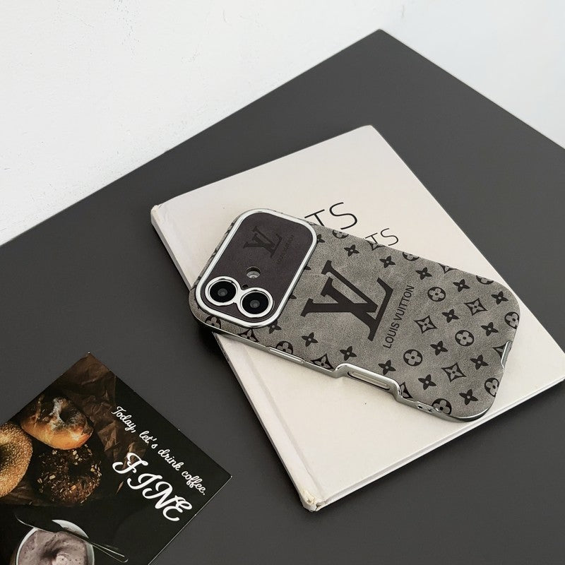 Luksus Brun & Svart Farge Leather iPhone-deksel