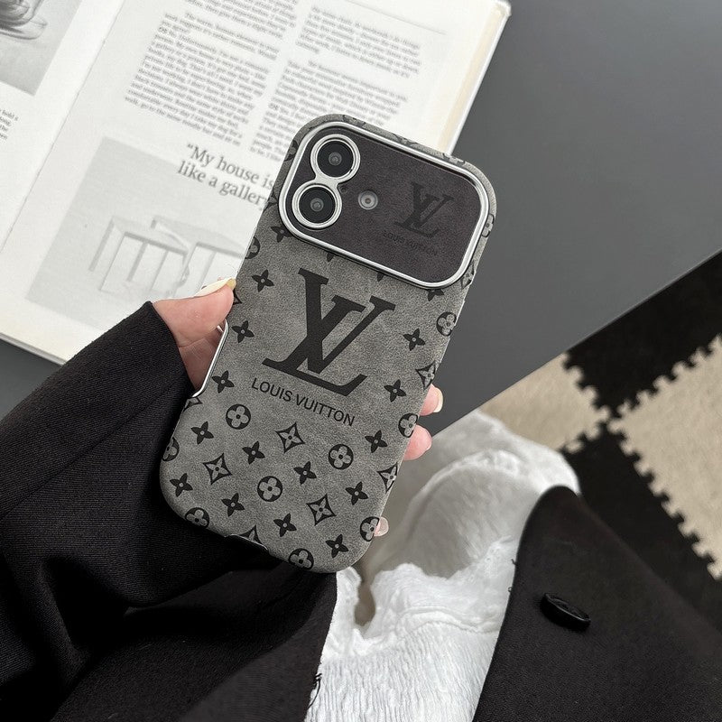 Luksus Brun & Svart Farge Leather iPhone-deksel