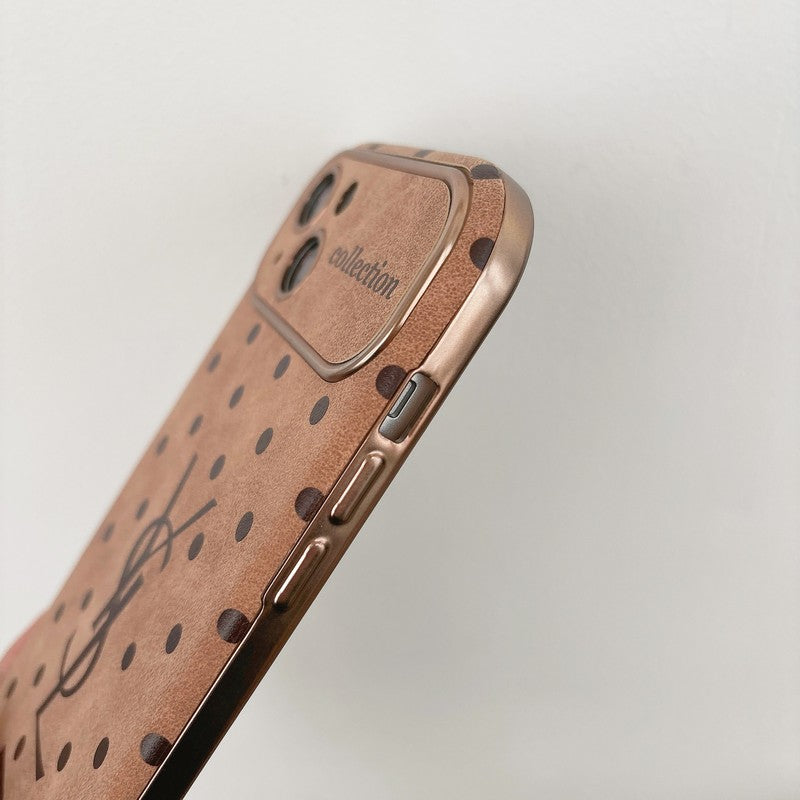 Étui pour iPhone en cuir marron Saint
