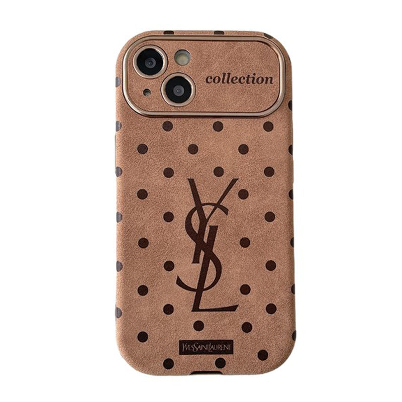 Étui pour iPhone en cuir marron Saint