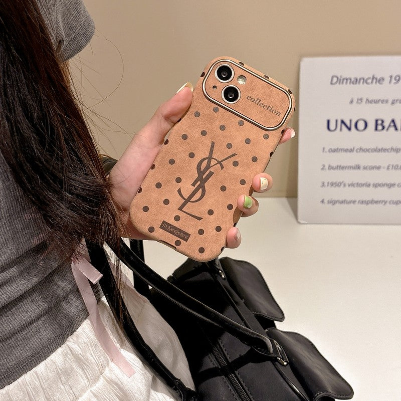 Étui pour iPhone en cuir marron Saint