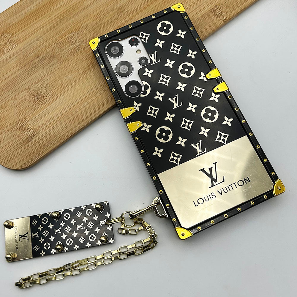 Custodia per bagagliaio di lusso con catena per Samsung Galaxy serie S25/24/23