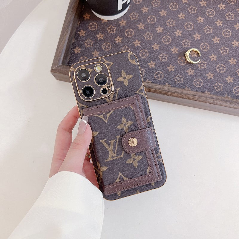 Luxusní klasická taška s barevnými kartami Pouzdro na iPhone