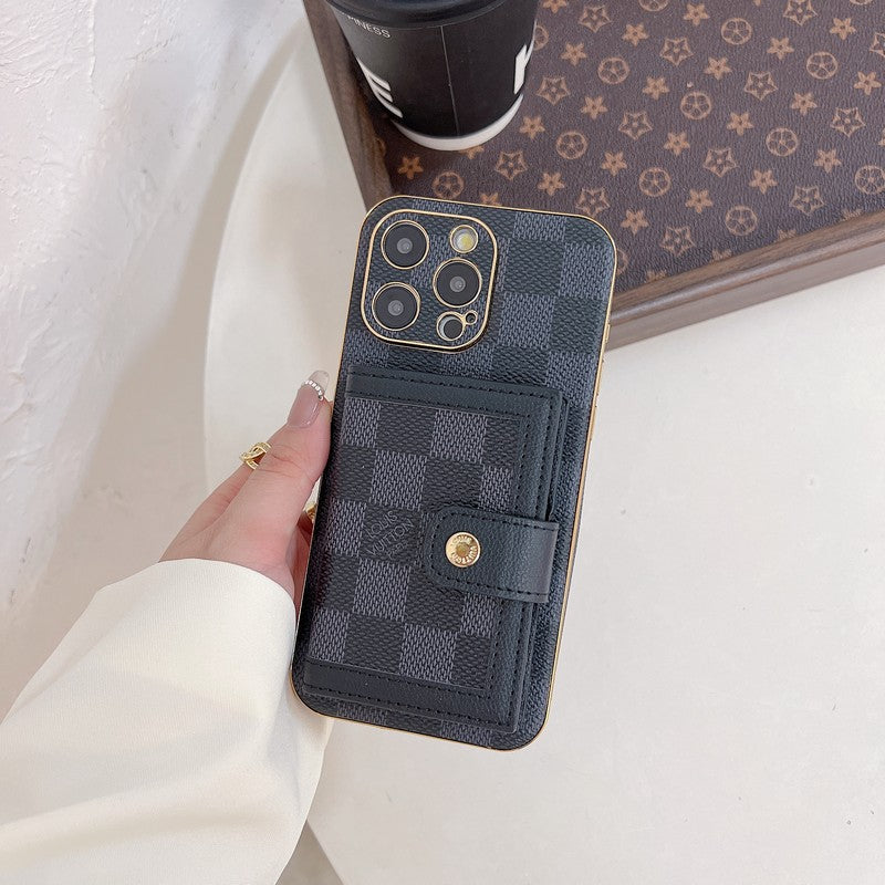 Luxusní klasická taška s barevnými kartami Pouzdro na iPhone