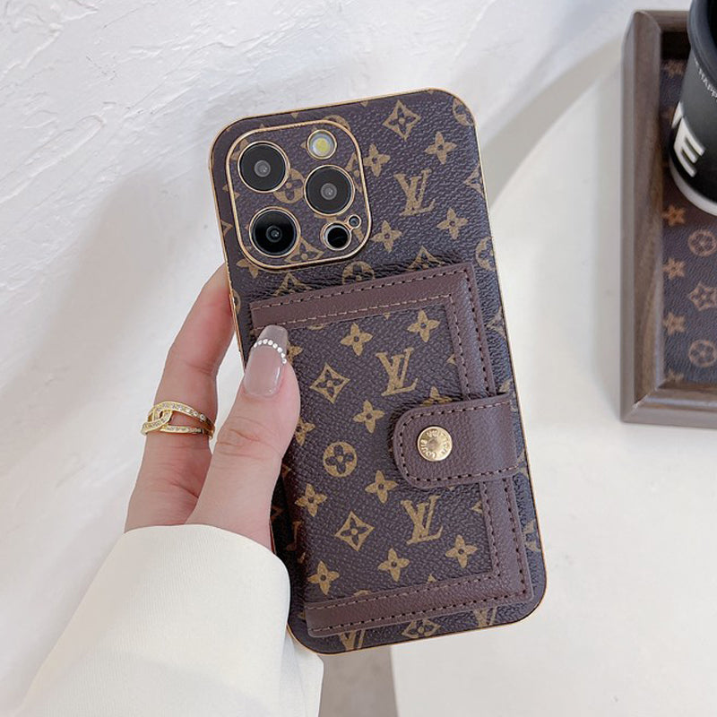 Luxusní klasická taška s barevnými kartami Pouzdro na iPhone