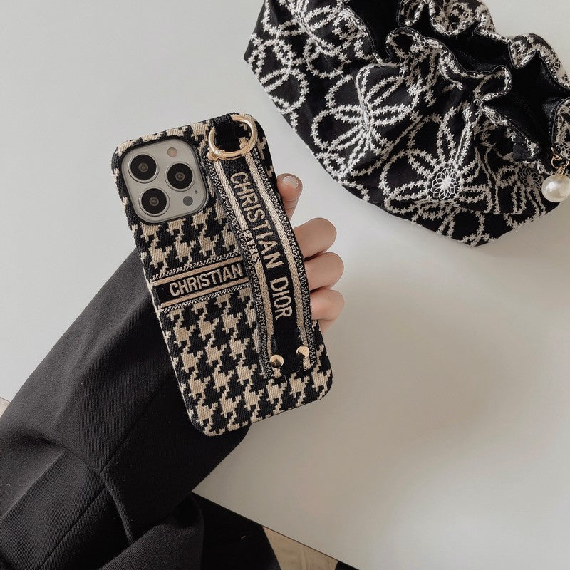 Módne puzdro Houndstooth Wristband na iPhone