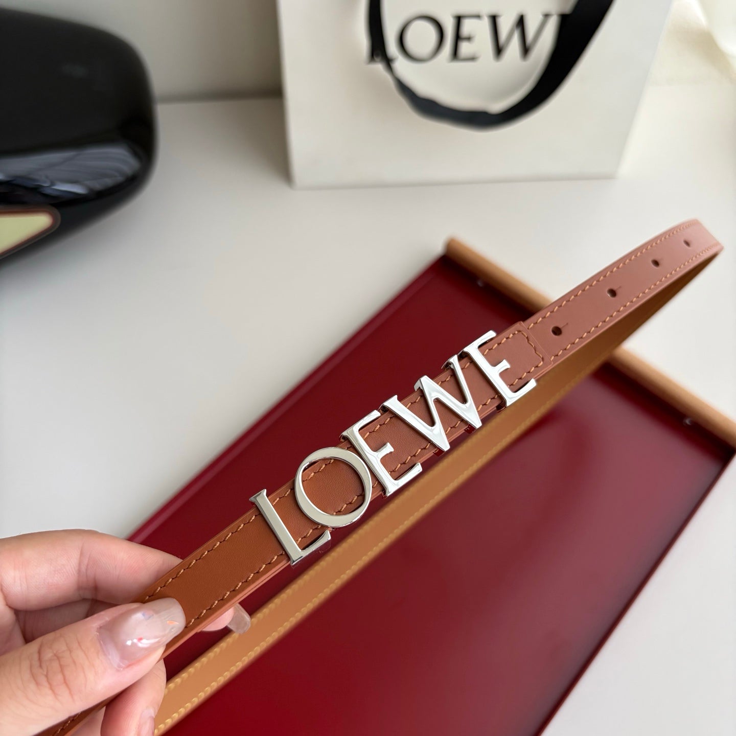 Ceinture en cuir de luxe pour femmes, boucle anagramme, classique, pour robe, jean, pantalon, manteau, décontracté, formel