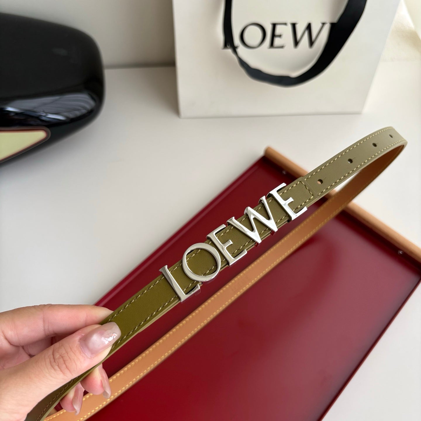 Ceinture en cuir de luxe pour femmes, boucle anagramme, classique, pour robe, jean, pantalon, manteau, décontracté, formel