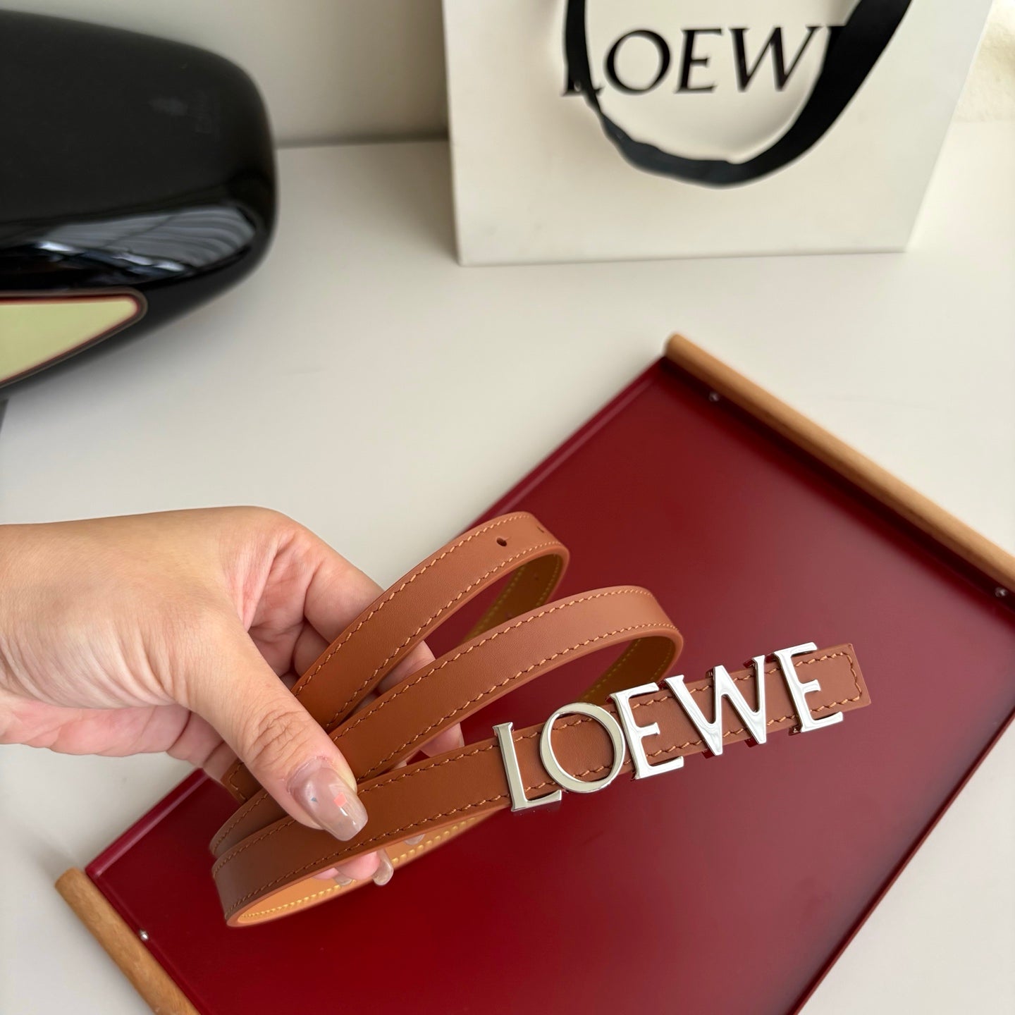 Ceinture en cuir de luxe pour femmes, boucle anagramme, classique, pour robe, jean, pantalon, manteau, décontracté, formel