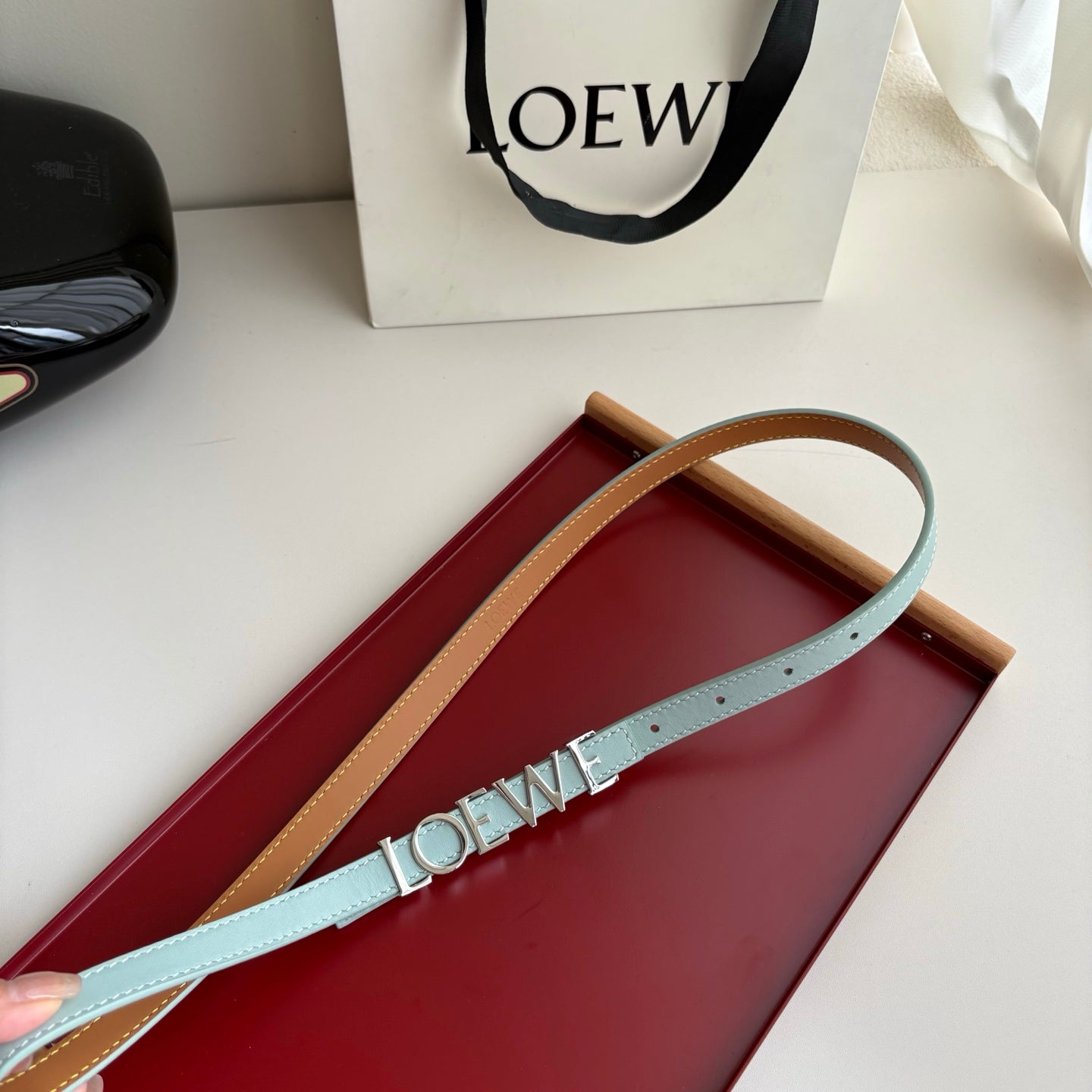 Ceinture en cuir de luxe pour femmes, boucle anagramme, classique, pour robe, jean, pantalon, manteau, décontracté, formel