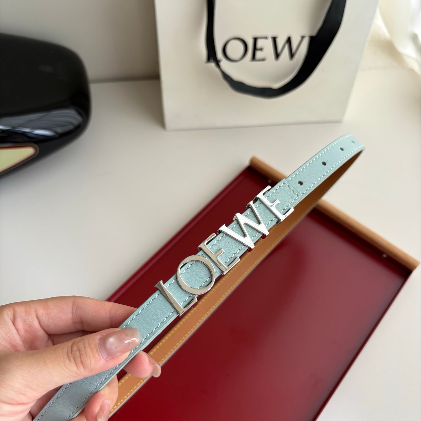 Ceinture en cuir de luxe pour femmes, boucle anagramme, classique, pour robe, jean, pantalon, manteau, décontracté, formel