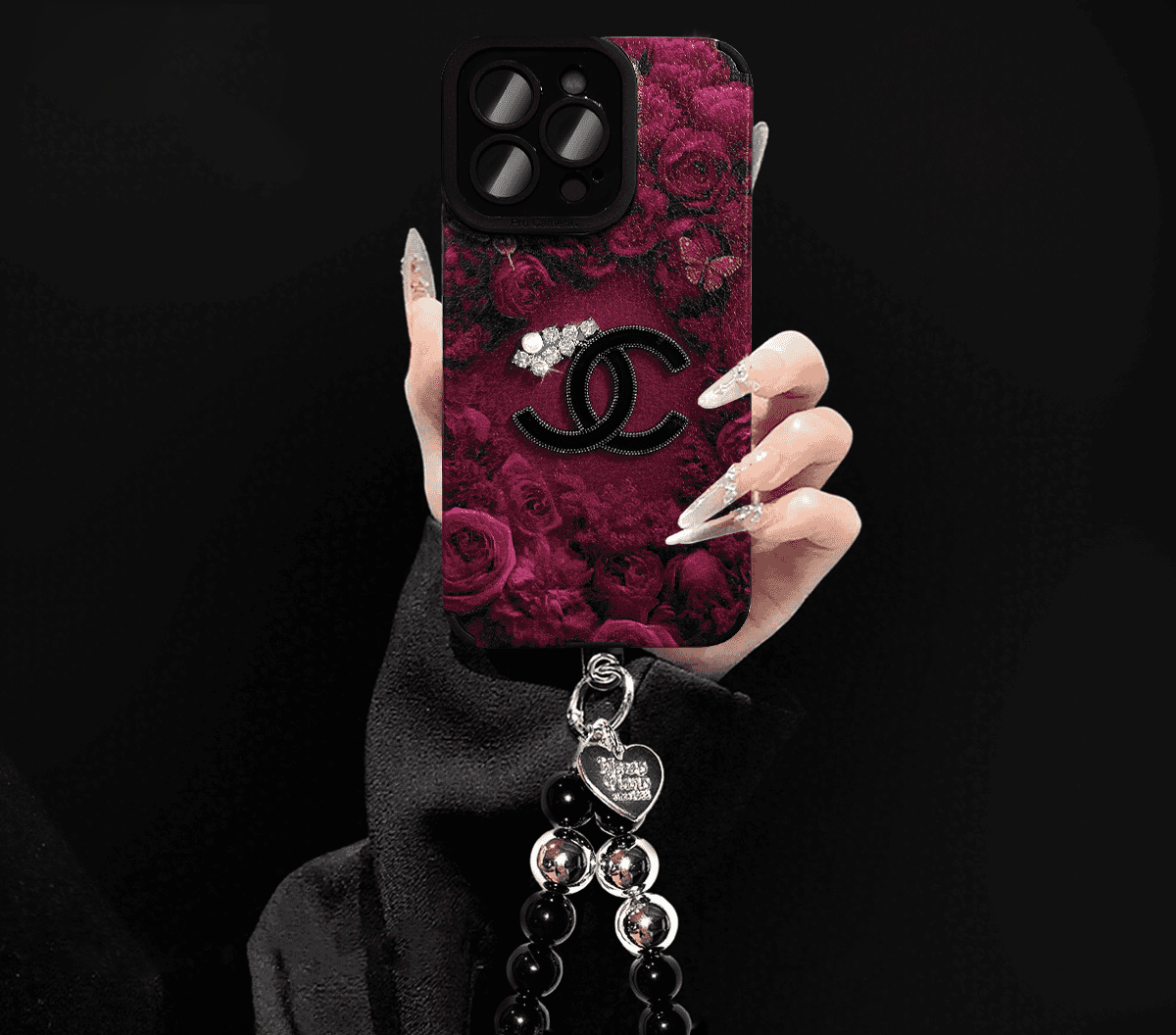 Funda de lujo Velvet Rose para iPhone: protección de lente completa