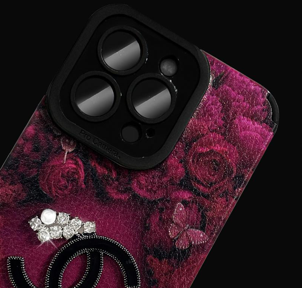 Funda de lujo Velvet Rose para iPhone: protección de lente completa