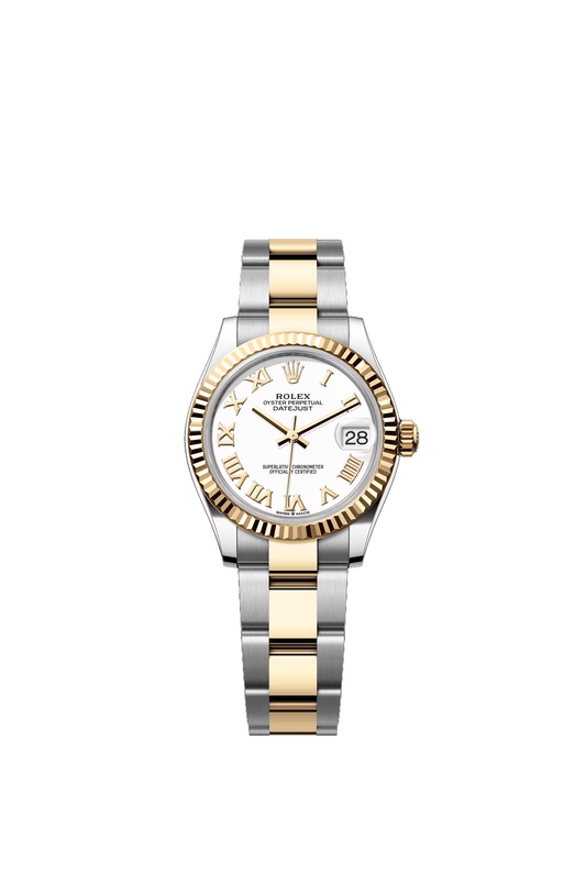Ceas de lux pentru damă · Ceas de zi cu zi elegant, din oțel, auriu în două tonuri de 31 mm