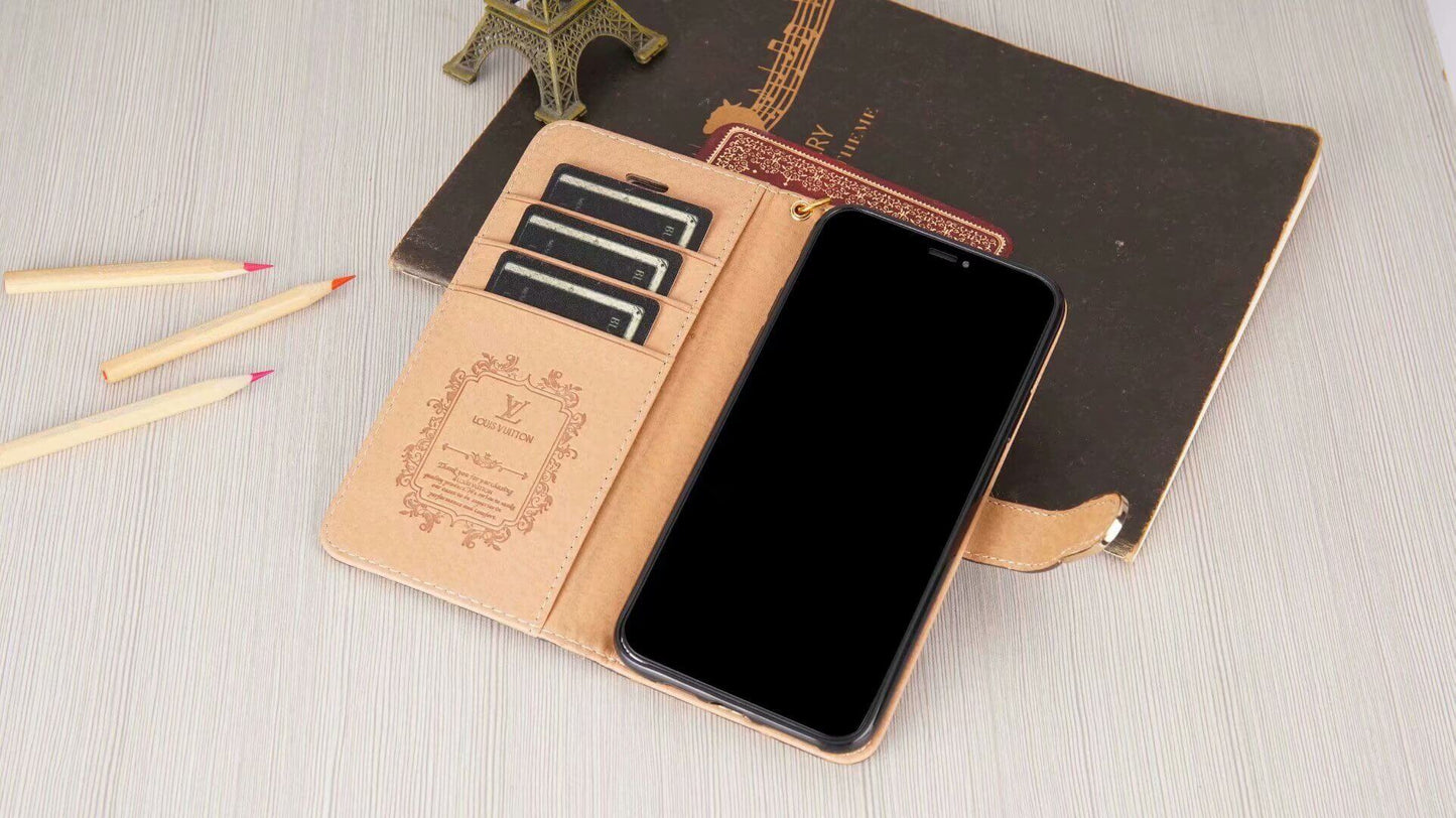 حافظة محفظة فاخرة لهاتف iPhone – Monogram باللون الأسود