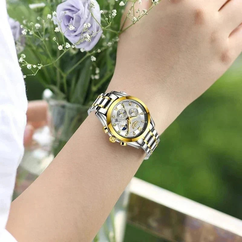 Shark & Sapphire Golden Radiance Luxury Women's Watch