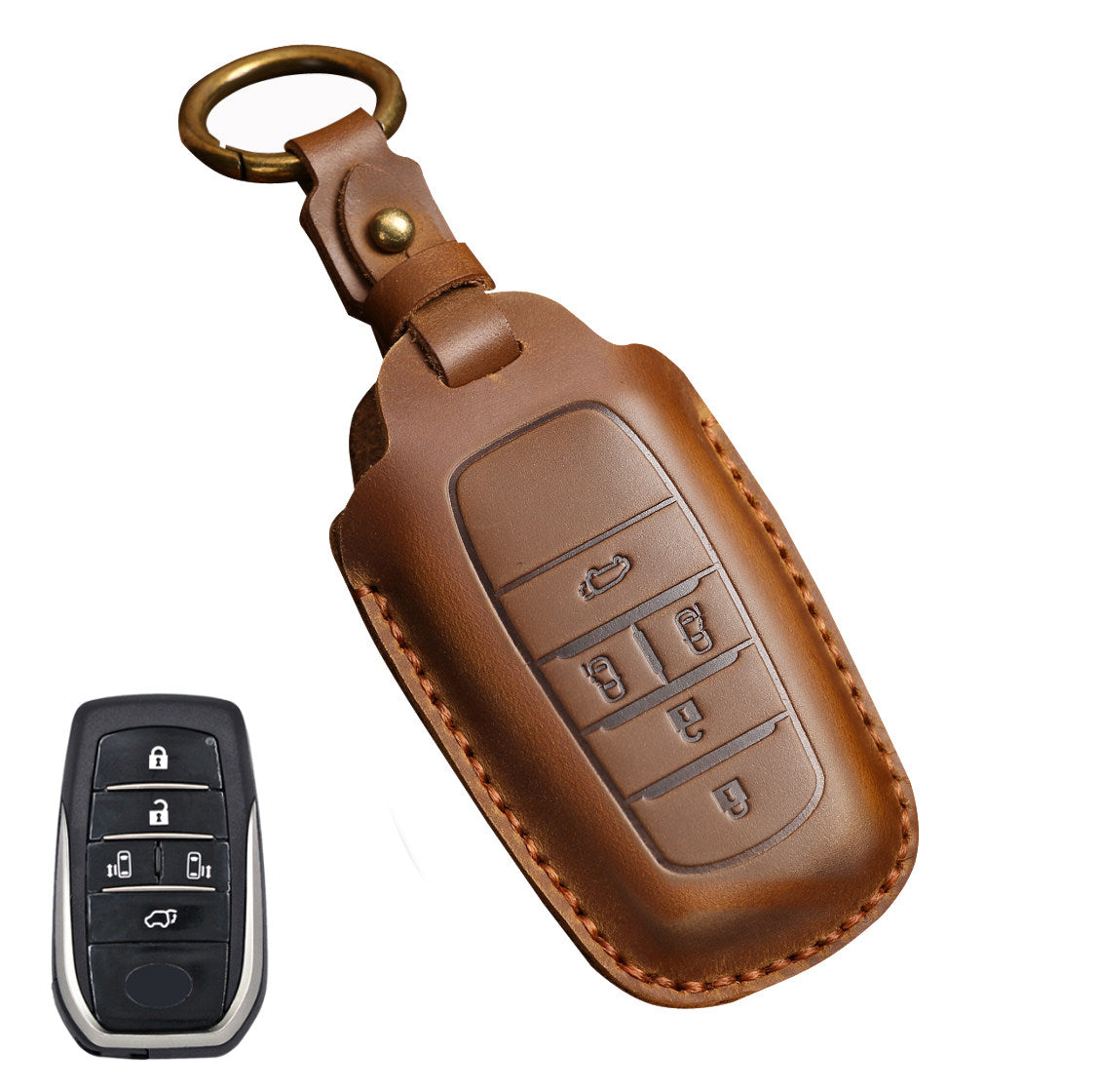 KAKAVY Top Grain Leather Toyota key Case detail image 12