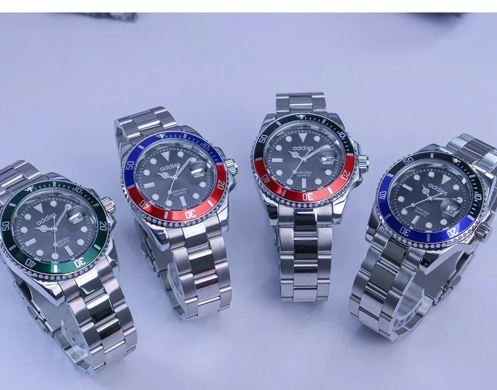 Montre de sport à quartz TitanX Elite pour hommes – Montre de plongée de luxe en acier inoxydable étanche à 30 m | Relation masculine